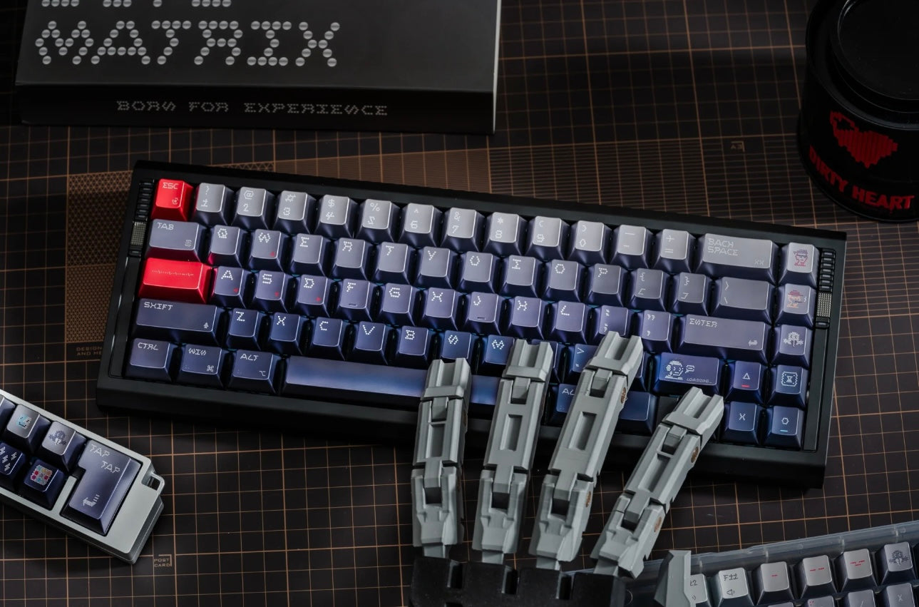 Blue-Purple Gradient Keycaps Unboxing – A Metallic Allure